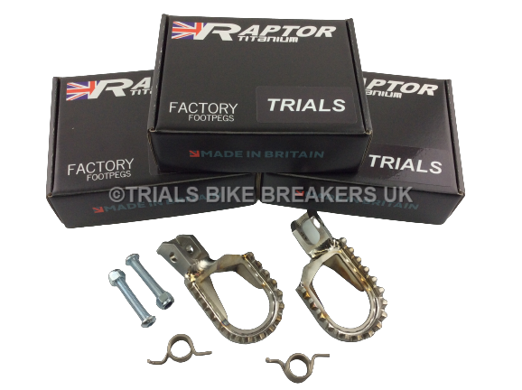 RAPTOR TITANIUM TRIALS FOOTRESTS FOOTPEGS GAS GAS 4RT BETA TRS SHERCO MONTESA