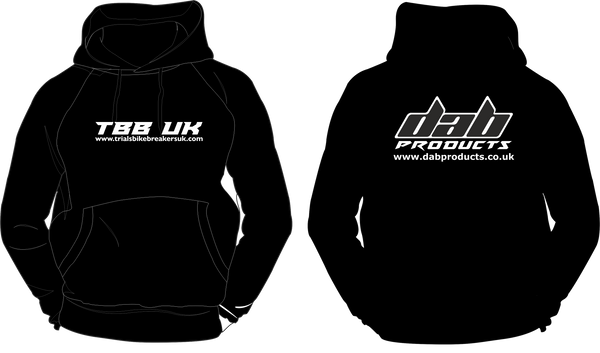 TBB UK / DAB PRODUCTS TEAM HOODIE BLACK - Trials Bike Breakers UK