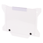 Load image into Gallery viewer, DAB PRODUCTS FACTORY TRIALS NUMBER BOARD PLATE WITH WINDOW WHITE - Trials Bike Breakers UK
