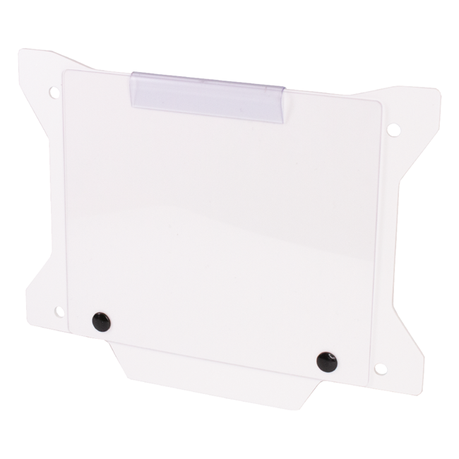 DAB PRODUCTS FACTORY TRIALS NUMBER BOARD PLATE WITH WINDOW WHITE - Trials Bike Breakers UK