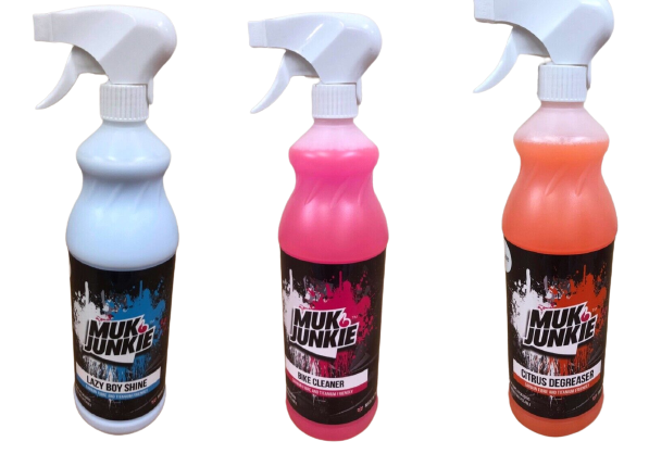 MUK JUNKIE ESSENTIAL BIKE CLEANING PACK  3 X 1 LITRE