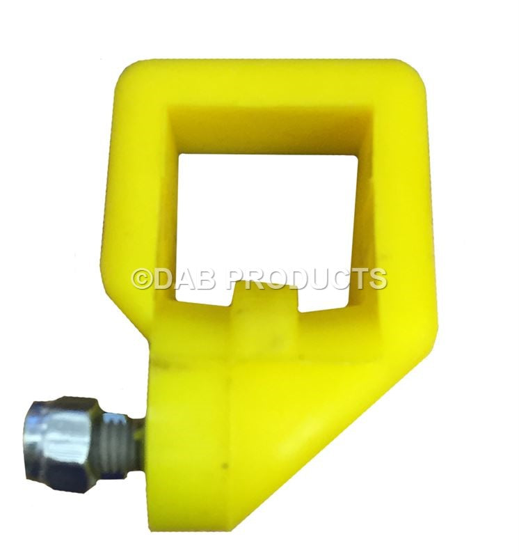 DAB PRODUCTS TRIALS ANGLED CHAIN TENSIONER PAD WITH SCREWS & NUTS YELLOW