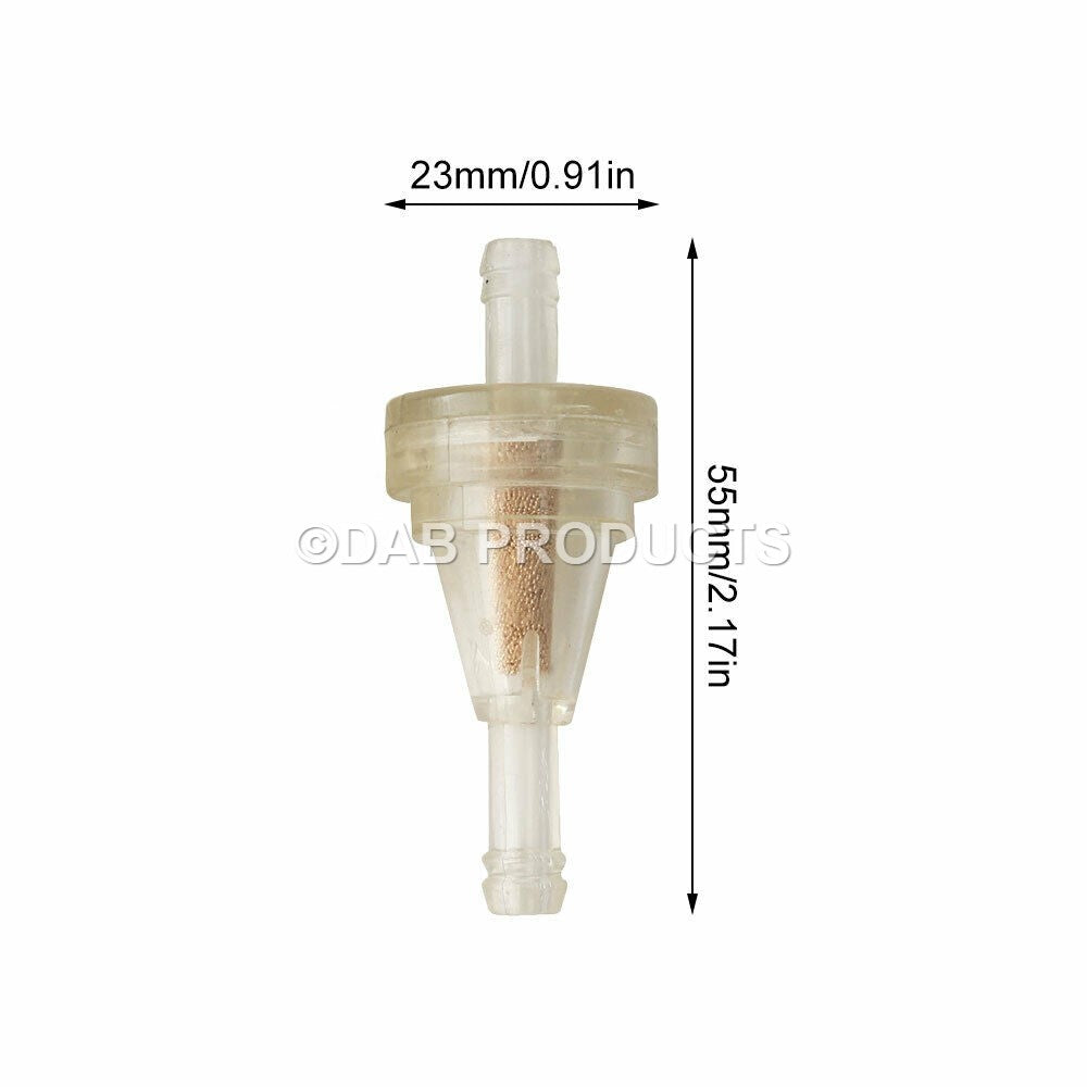 DAB PRODUCTS INLINE FUEL FILTER FOR 5MM & 6MM BORE FUEL LINES