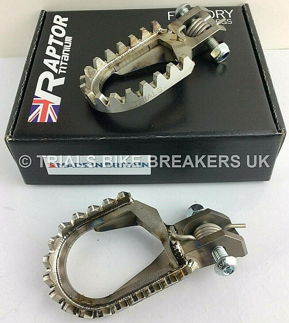 RAPTOR TITANIUM TRIALS FOOTRESTS FOOTPEGS GAS GAS 4RT BETA TRS SHERCO ...
