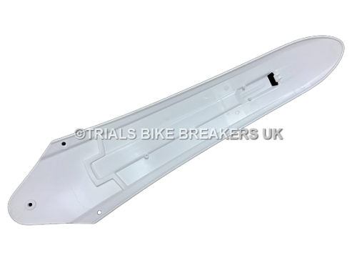 GENUINE 2011> GAS GAS PRO GP RACING REAR MUDGUARD FENDER WHITE WITH STICKER