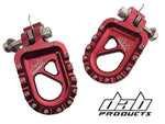 Load image into Gallery viewer, DAB PRODUCTS 55MM PERFORMANCE ALLOY TRIALS FOOTRESTS FOOTPEGS RED GAS GAS 4RT - Trials Bike Breakers UK
